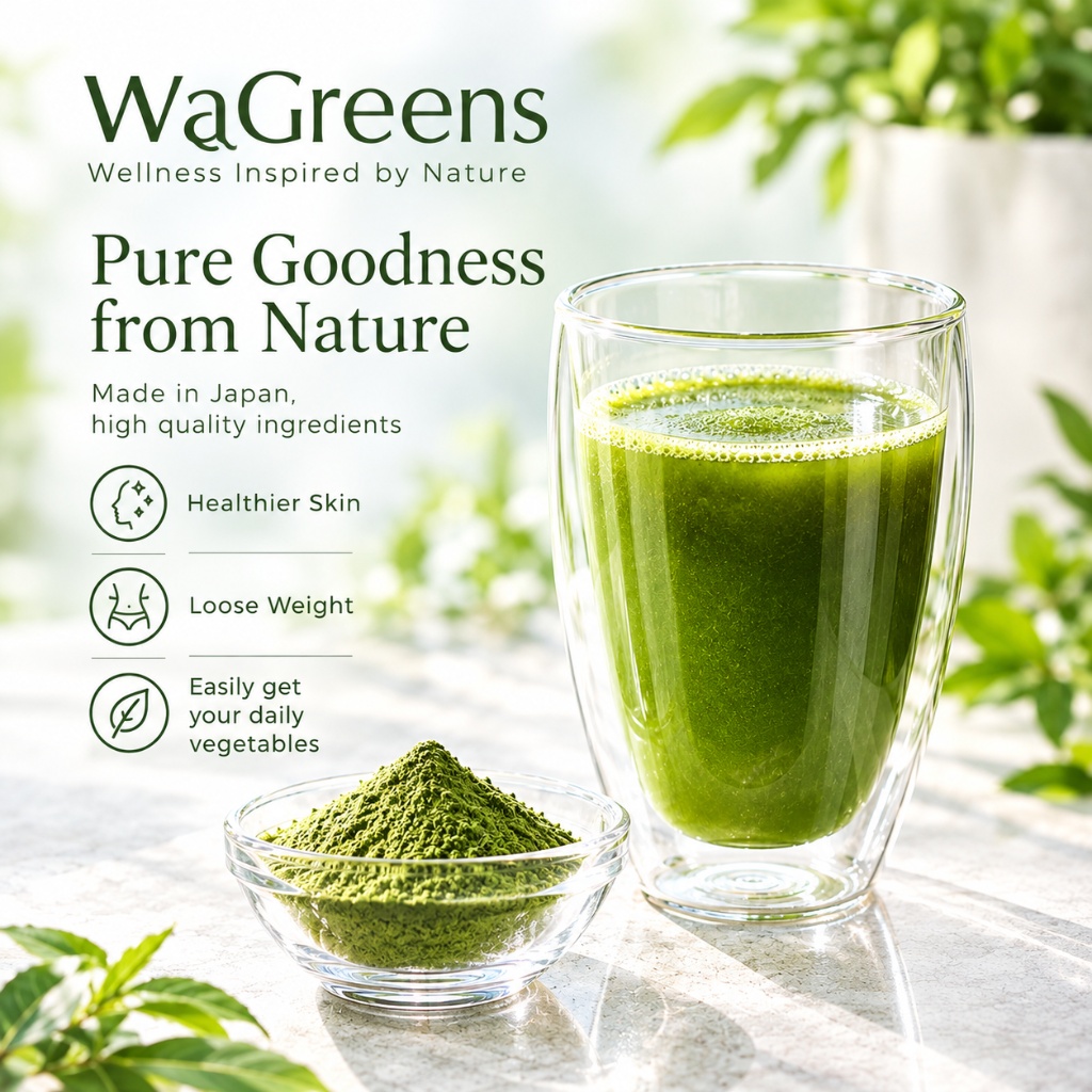 WaGreens — Pure green superfood powder, made in Japan